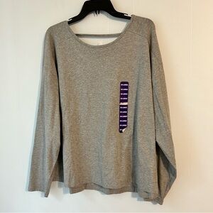 Women’s 2x‎ members mark Gray Long Sleeve Top. Lightweight. NWT D-3